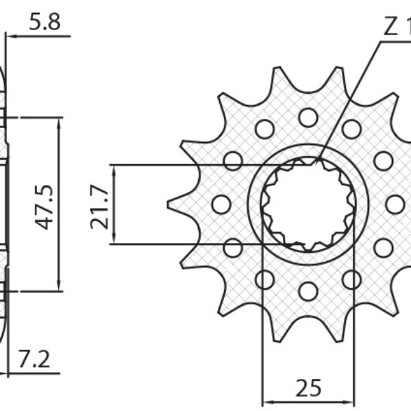 Sunstar JT Zębatka napędowa – KAWASAKI ZX-6R/RR (1987-2017)