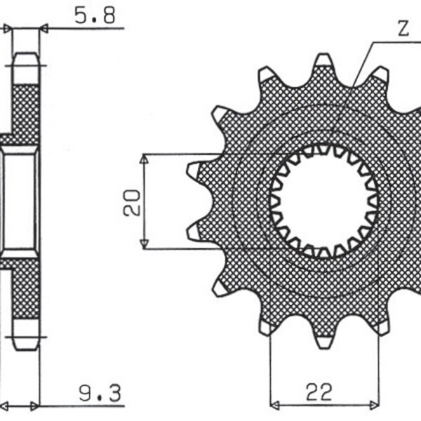 Sunstar JT Zębatka napędowa – KAWASAKI KXF 250 (JTF1446.1… (2006-2017) – SUN3B013