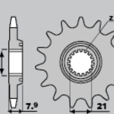 Sunstar JT Zębatka napędowa - HONDA CRF 250R (JTF1344.13)... (2018-2023)