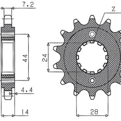 Sunstar JT Zębatka napędowa - HONDA XRV 750 AFRICA TWIN (... (1990-2003) - SUN41817