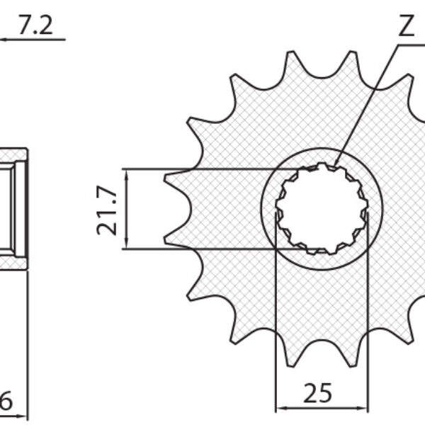 Sunstar JT Zębatka napędowa – KAWASAKI ZX6R (JTF1535.15)… (1998-2002)