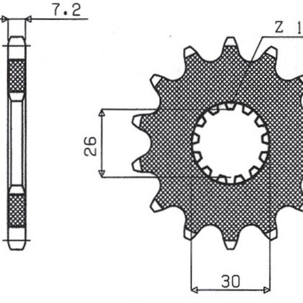 Sunstar JT Zębatka napędowa – TRIUMPH 800/865 BONEVILLE (… (2003-2012) – SUN42518