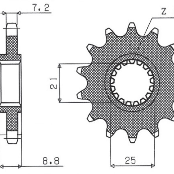 Sunstar JT Zębatka napędowa – KAWASAKI ZX9R (2002-2006) – SUN42816