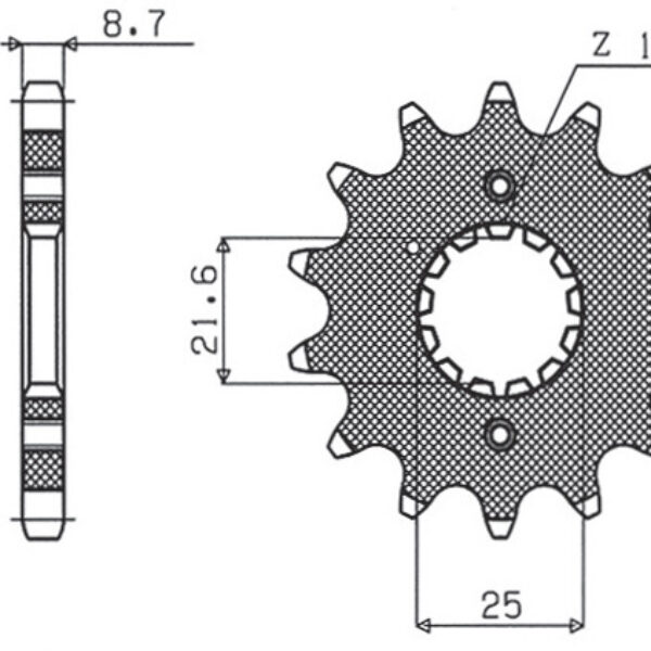 Sunstar JT Zębatka napędowa – SUZUKI GSF BANDIT 600/650/1… (1988-2006) – SUN51115