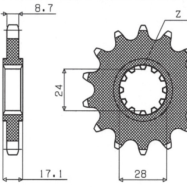 Sunstar JT Zębatka napędowa – HONDA CBR 600F (JTF295.15)… (1987-1998)