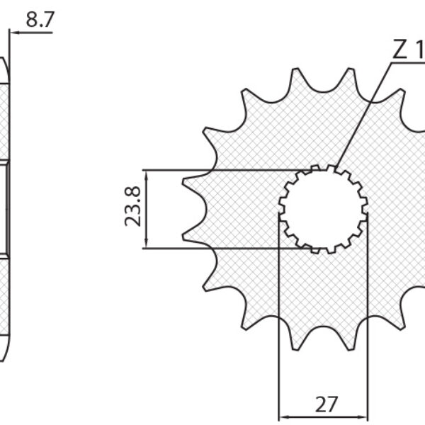 Sunstar JT Zębatka napędowa – SUZUKI GSXR 1300 (JTF423.18… (2009-2013)
