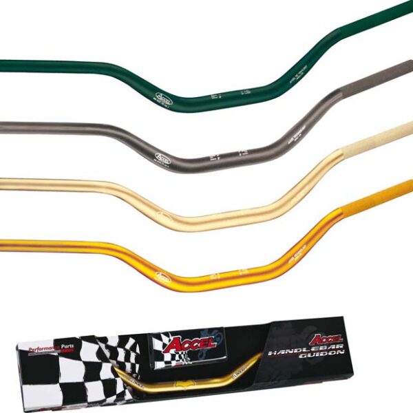 Kierownica Aluminiowa 28, 6 MM TAPER MX Wzór Honda CR WYSOKA (7075-T6) ERGAL Kolor Złoty (Szer. 790MM, Wys. 101MM) – | Accel