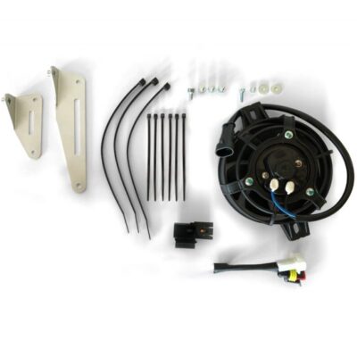 X-GRIP ZESTAW WENTYLATOR CHŁODNICY KOMPLETNY Z PRZEKAŹNIKIEM I MOCOWANIEM PASUJE DO KTM TPI 150/300 '18-'23, EXCF '17-'23, HUSQVARNA TEI 150/300 '18-'23, FE '17-'23, GASGAS EC 150/300 '21-,