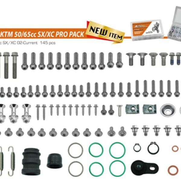 Komplet Śrub PRO PACK Factory 2T (Duży) KTM 50/65 SX/XC ’02 | Accel