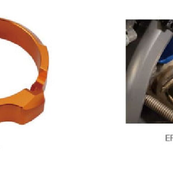 Wzmocnienie (FLANSZA) WYLOTU Wydechowego KTM SX/XC/XC-W 250/300 ’17-’23, Husqvarna TC/TE/Tx 250/300 ’17-’23, Gas Gas EC 250/300 ’21-’23 Kolor Niebieski | Accel