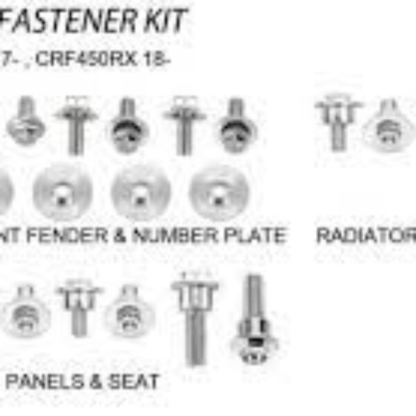 Komplet Śrub DO Plastików Honda CRF 250R ’18-20, CRF 450R ’17-20, CRF 450RX ’18-20 (BKF-104) | Accel