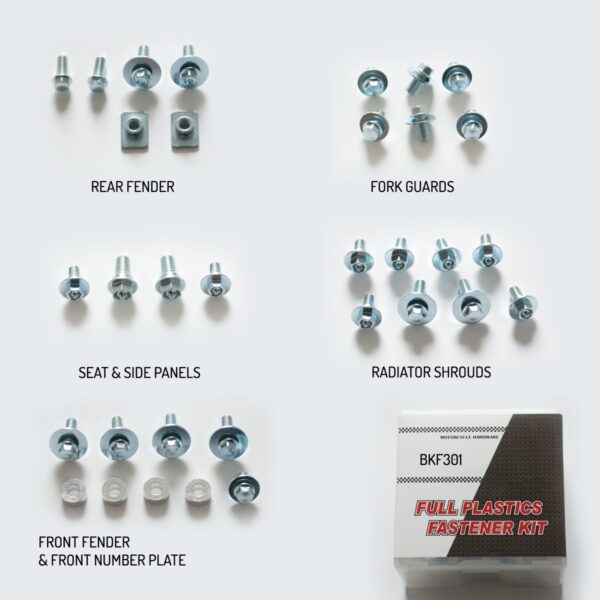 Komplet Śrub DO Plastików Kawasaki KX 125/250 ’03-’07, KXF 250 ’04-’16, KXF 450 ’04-’14, RMZ 250 ’04-’06 (BKF-301) | Accel