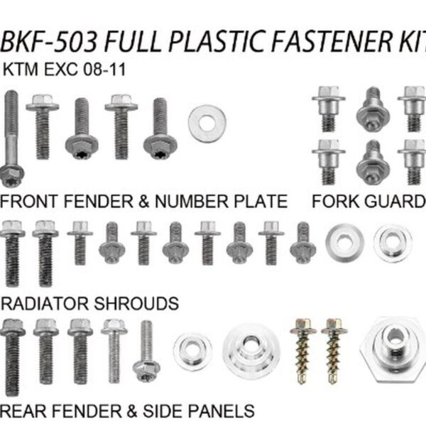Komplet Śrub DO Plastików KTM EXC ’08-11 (BKF-503) | Accel