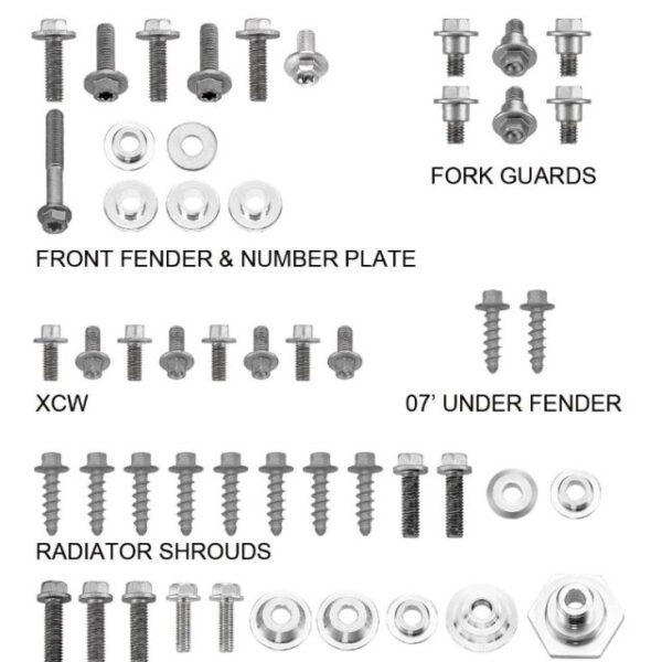 Komplet Śrub DO Plastików KTM SX 125/250 ’07-10 (BKF-502) | Accel