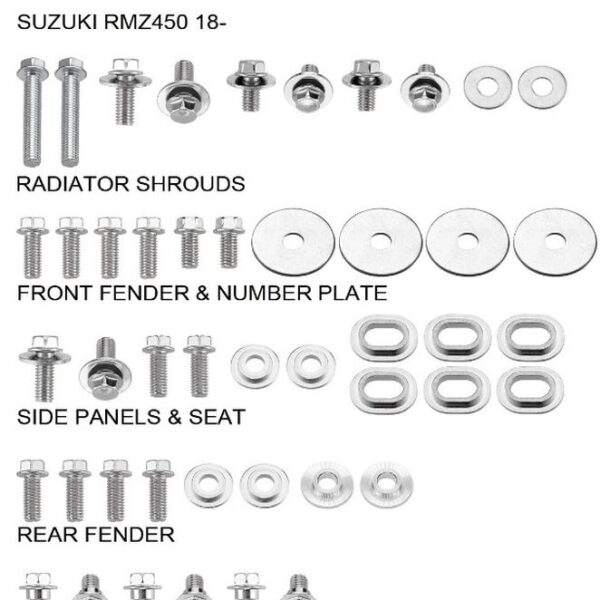 Komplet Śrub DO Plastików Suzuki RMZ 450 ’18-20 (BKF-404) | Accel