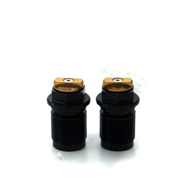 Korek Dolny Amortyzatora Przedniego z Regulacją Honda CRF 450R 09-14; Yamaha YZ 125/250/X ’08-20, YZF 250/450/X ’08-20, WRF 250 ’15-20, WRF 450 ’12-20; Kawasaki KXF 450 ’08-14, Suzuki RMZ 250 ’19 Kolor Złoty (Kpl.-2Szt.) – | Accel