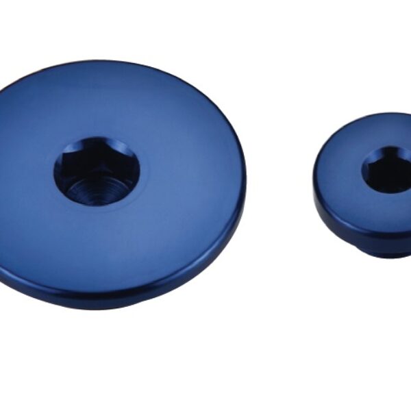 KORKI Inspekcyjne Silnika Suzuki RMZ 250 ’07-’23, RMZ 450 ’05-’23, RMX 450 ’10-’19 Kolor Niebieski (26X1,5MM, 12X1,25MM) | Accel