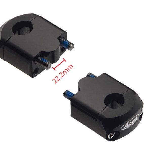 Mocowanie/Podwyżki Kierownicy (DÓŁ-22, 2/GÓRA-22,2MM) Wys. 35MM Kolor CZARNY (BM-39BK22) | Accel
