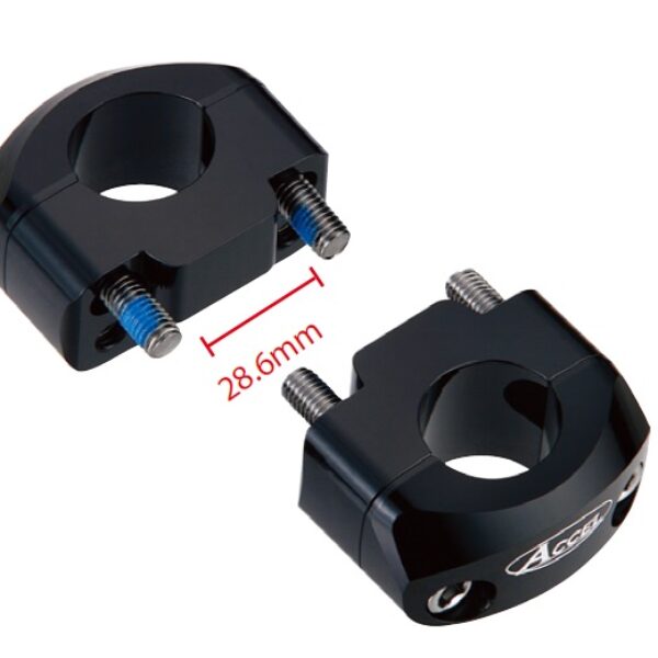 Mocowanie/Podwyżki Kierownicy (DÓŁ-28, 6/GÓRA-28,6MM) Kolor CZARNY (Wys. 20MM) (BM-35BK28) | Accel