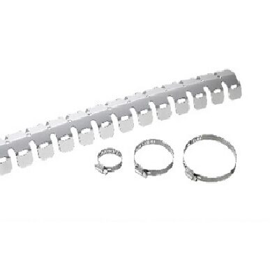 Osłona Dyfuzora (Kolanka Wydechowego) Aluminiowa Kolor Srebrny (z Opaskami) (MP645SV)
