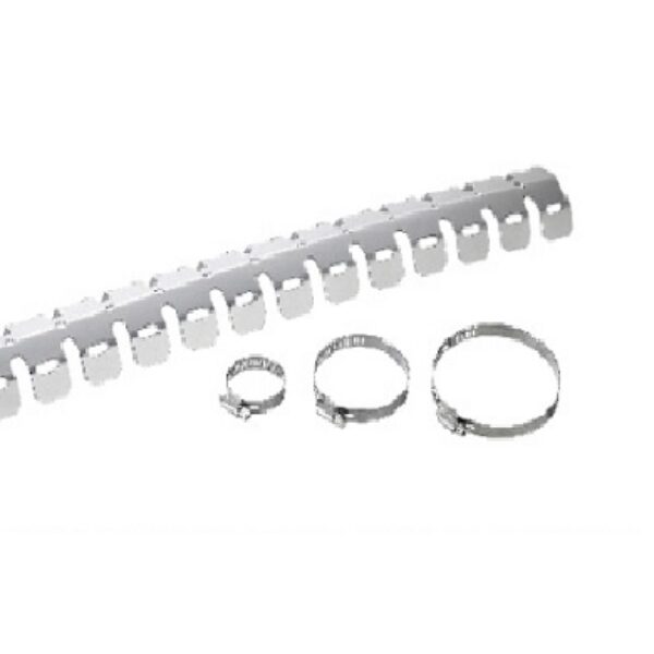 Osłona Dyfuzora (Kolanka Wydechowego) Aluminiowa Kolor Srebrny (z Opaskami) (MP645SV) | Accel