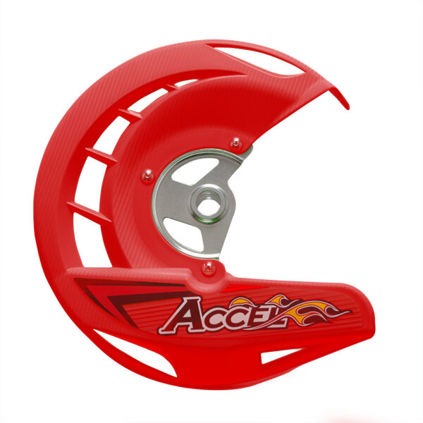 Osłona Tarczy Hamulcowej Przód Honda CRF 250/450R, X ’04-’14, CR 125/250 ’04-’07 Kolor Czerwony (FDG-01RD) | Accel