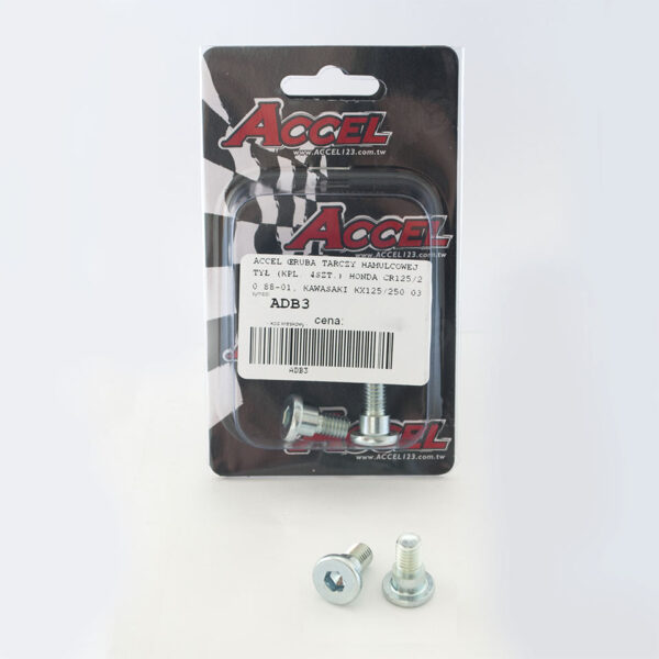 Śruby Tarczy Hamulcowej Tył (KPL. 4Szt.-M8) Honda CR 125/250 ’88-’01, Kawasaki KX 125/250 ’03-’14, KXF 250/450 ’04-’16 | Accel