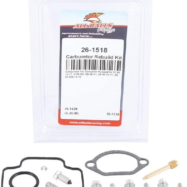 Zestaw Naprawczy Gaźnika KTM SX 85 ’03-’25, SX 105 ’06-’11, Husqvarna TC 85 ’14-’25, GAS GAS MC 85 ’21-’25 | All Balls