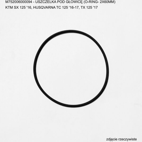 Uszczelka POD Głowicę ( Głowicy ) (O-Ring- 2X60Mm) Beta RR125 ’18-’24, KTM SX 125 ’16-24, Husqvarna TC 125 ’16-’26, TX 125 ’18 (Viton 70), OEM C02060600000, 50230036500, 0770600200 | Athena