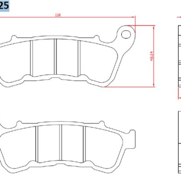 Brenta Klocki hamulcowe – HARLEY-DAVIDSON XL883/XL1200 –