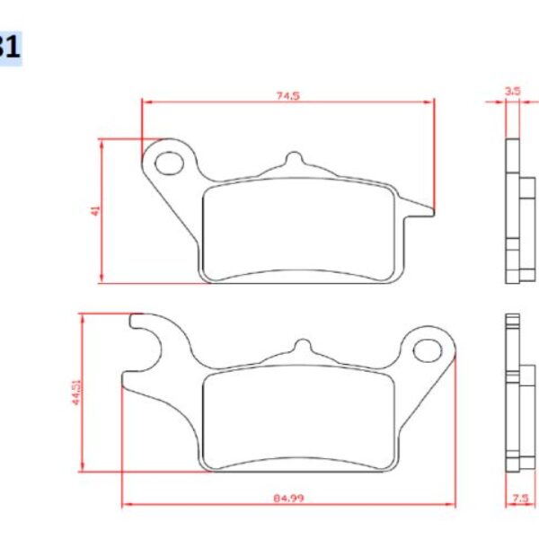 Brenta Klocki hamulcowe – HONDA VISION 110 (2012-2018)
