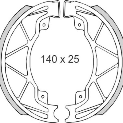 Szczęki Hamulcowe Derbi25/50/125/150 Piaggio50/125/180 Vespa 50/125 (140X25Mm) (FT 0300)
