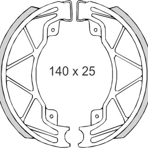 Brenta Szczęki hamulcowe – VESPA 50/125 (140x25mm) (FT…