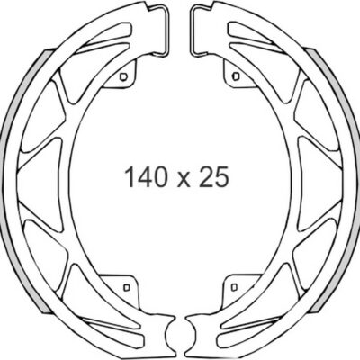 BRENTA SZCZĘKI HAMULCOWE PIAGGIO FLY 05'-/LIBERTY 97'-14'/LIBERTY 4T 00'- (140x25mm) (FT 0303)