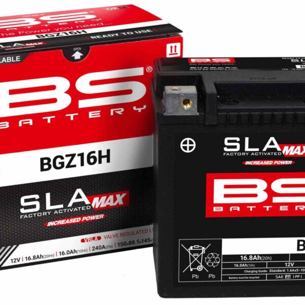 Akumulator BGZ16H MAX (FA) (Ytx14H, Ytx14, Ytx14-Bs) 12V 16AH 150X88, 5X145 Bezobsługowy – Zalany (Zwiększony Prąd Rozruchowy) (240A) (Harley-Davidson) (4) | BS