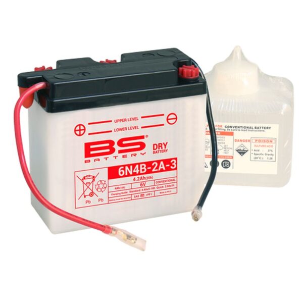 Akumulator 6N4B-2A-3 6V 4AH 102X48X96 Obsługowy – Elektrolit Osobno Ue2019/1148 (12) | BS