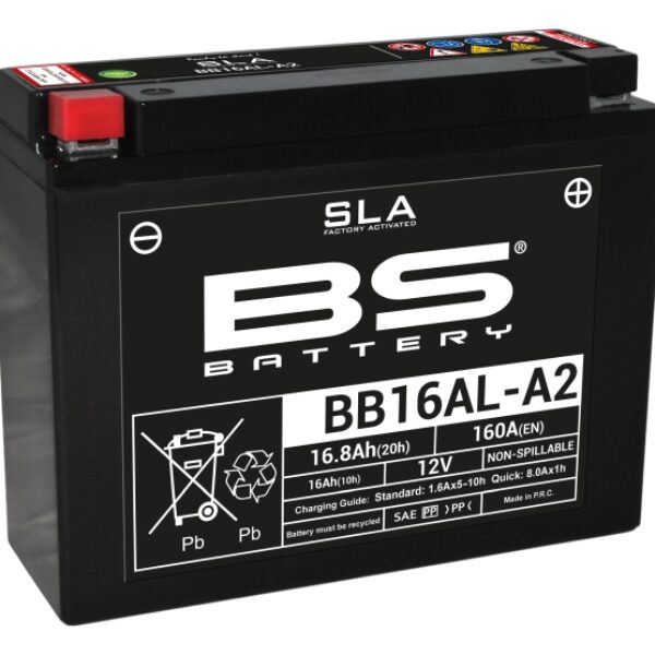 Akumulator BB16AL-A2 (FA) (Yb16Ala2) 12V 16AH 205X71X164 Bezobsługowy – Zalany (160A) (4) | BS