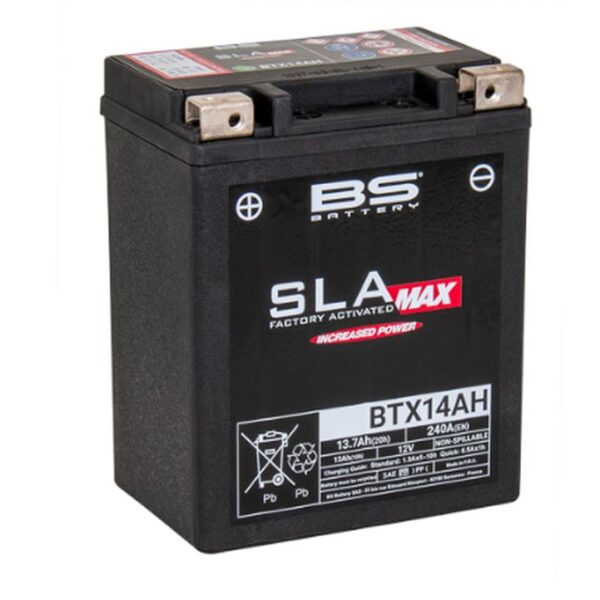 Akumulator BTX14AH MAX (FA) (YTX14AH-BS) 12V 13AH 134X89X166 Bezobsługowy – Zalany (Zwiększony Prąd Rozruchowy) (240A) (Indian, Polaris) (4) | BS