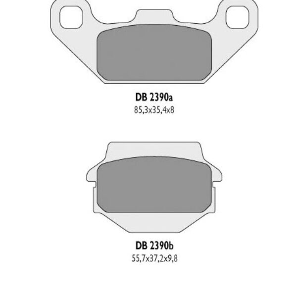 Klocki Hamulcowe KH128 KEF 300 Lakota`94-04, KSF 250`94-04 – Zastępują DB2390MX-D oraz DB2390QD-D | Delta Braking