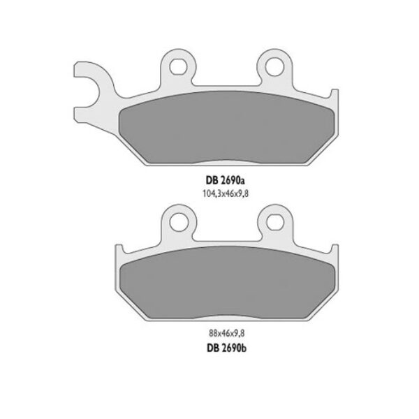 Klocki Hamulcowe KH172 Przód Yamaha XT600 92-03, XT660 91-98 – Zastępują DB2690MX-D oraz DB2690QD-D | Delta Braking