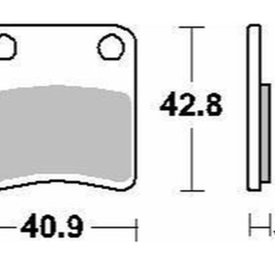 Klocki Hamulcowe Kh257/2 (Hamulec Parkingowy) Aprilia Mana 850 '08-'14, SRV 850 '12-'19, BMW C 600/650 '13-'21, Honda FJS 400 Silverwing '06-'16, FJS 600 Silverwing '01-'16, DN-01 680 '08-'11, CTX 700 '14-'21, X-Adv 750 '17-'22, CRF | Delta Braking