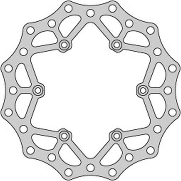 Tarcza Hamulcowa Tył KTM 2T/4T ’91-21, Husaberg, Husqvarna, Gas-Gas ’21, Wave Ultra Light (220X110X4Mm) (6X6,5Mm) (Ng129, Ng141) | Delta Braking
