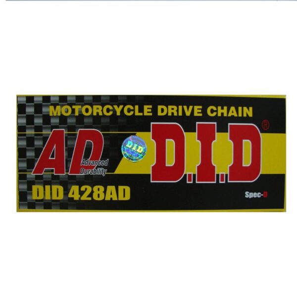 DID ŁAŃCUCH NAPĘDOWY 428AD-138 (138 OGNIW) BEZ O-RINGÓW (OTWARTY + ZAPINKA)