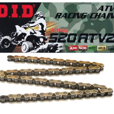 Łańcuch Napędowy 520ATV2GB-96 (96-Ogniw) X-RING Złoty (Otwarty + Zapinka) - Zastępuje 520ATV