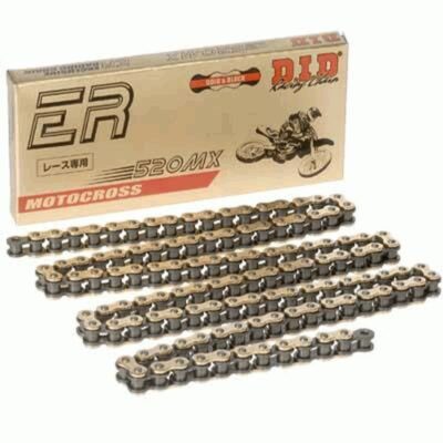 Łańcuch Napędowy 520MX-114 Złoty (114 Ogniw) CROSS ULTRA BEZ O-Ringów (Otwarty + Zapinka)