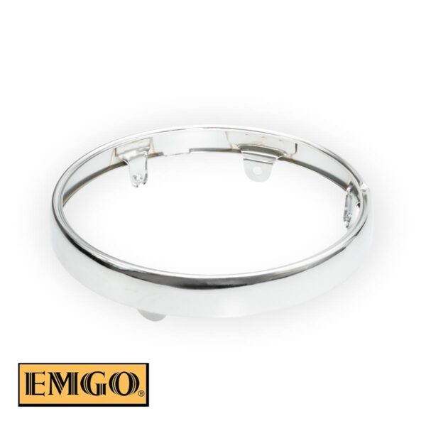 Pierścień Chromowany ( Obwódka ) Reflektora Przedniego Kawasaki KZ 550 ’80-’83, KZ 650 ’78-’83, JZ 750 ’76-’79, KZ 750 ’80-’83, KZ 1000 ’77-’83, KZ 1100 ’81-’83 | Emgo