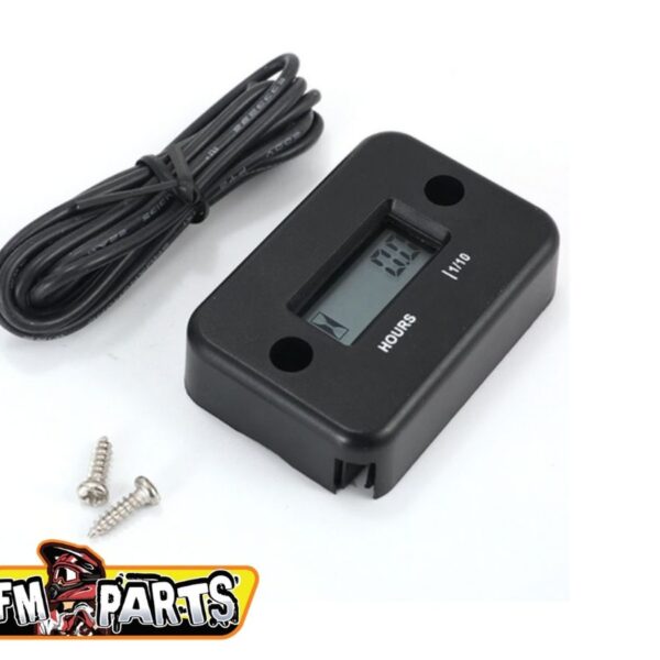 Licznik Motogodzin Indukcyjny Wodoodporny Kolor Czarny (EL) | FM-Parts