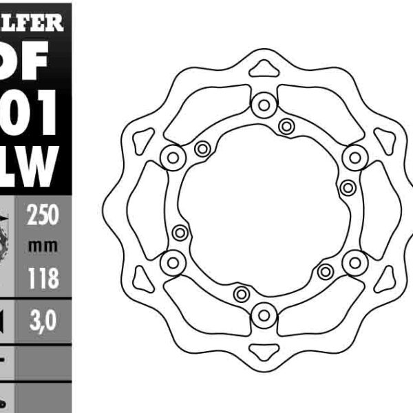 Galfer Tarcza Hamulcowa 250MM Pływająca Suzuki/Yamaha (NG675, NG276)