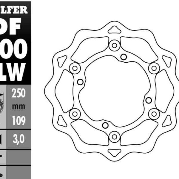 Galfer Tarcza Hamulcowa Pływająca Kawasaki KXF 250/450 ’06-, KLX 450 ’07-