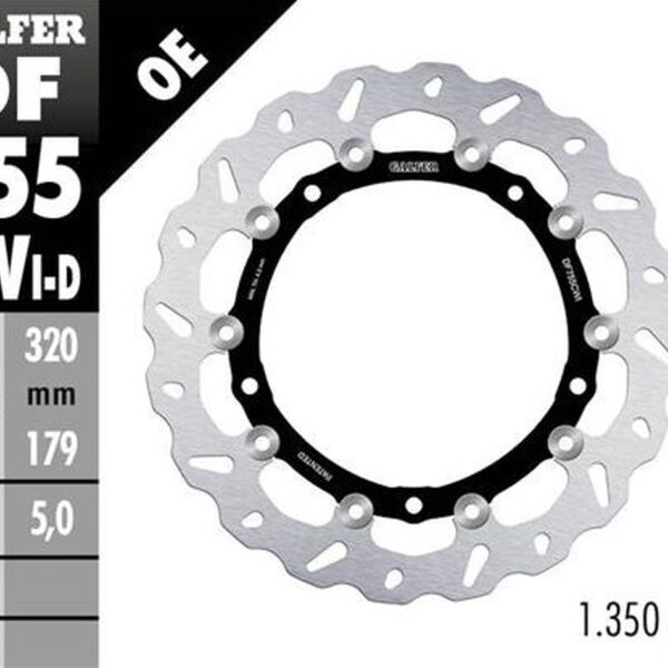 GALFER TARCZA HAMULCOWA PRZÓD BMW S 1000R/RR/XR ’09-’22 (LEWA) (WAVE FLOATING) (320X179X5MM)